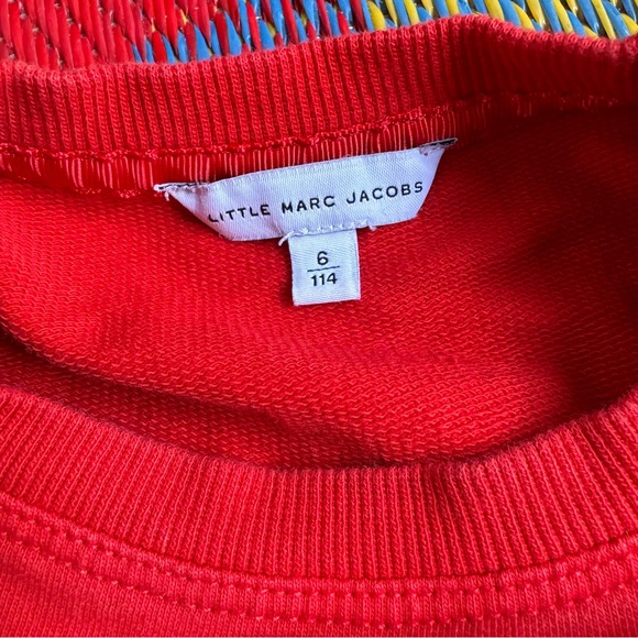 Little Marc Jacobs red and gold studded beaded logo T-shirt - Picture 5 of 7